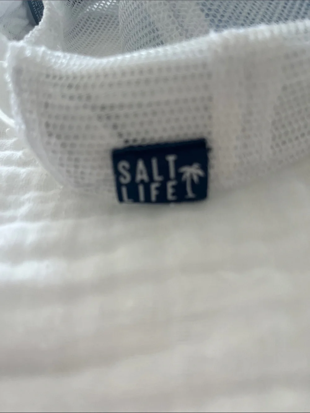 Salt Life Light Blue and White Trucker Hat with Patch
